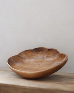 Bol de service vintage en bois d'acacia poli – Saladier écologique sculpté et bio pour les réceptions - Product Image 2