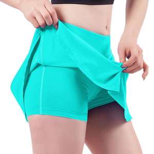 Shorts Deportivos Fluidos, Transpirables, Ligeros, de Cintura Alta, con Volantes de Lona, para Tenis, Verano, Deportes, Secado Rápido, Absorción de Humedad, Suaves y Sexys para Mujer - Product Image 1