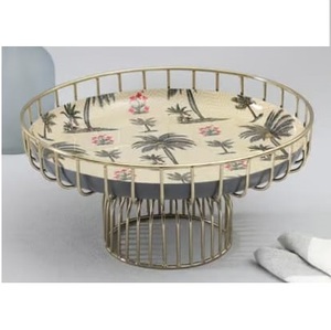 Modern Design Multilevel Golden Finished Metal Cake Stand Christmas Party Celebration Metal Cake Stand Enamel Finished - Product Image 2
