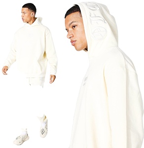 Custom Vendor Clothing Men's 3D Embroidery 2 Piece Set Heavyweight Hooded <b>Plain</b> <b>Tracksuit</b> Pullover Hoodie Sweatsuits For Mens - Product Image 1