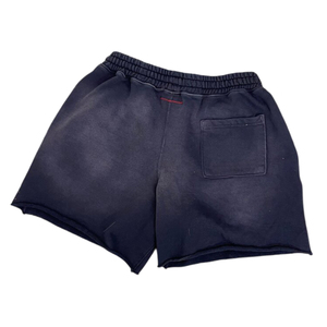 Shorts de survêtement unisexe délavés effet soleil avec cordons longs, impression 3D personnalisée, 100 % coton, shorts d'été délavés à l'acide pour hommes - Product Image 6