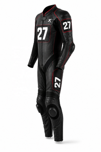 Number Panel One-Piece Leather Motorcycle <b>Suit</b> | Black Blue <b>Red</b> | OEM ODM Manufacturer | Premium Design Quality | Racing Wear - Product Image 2
