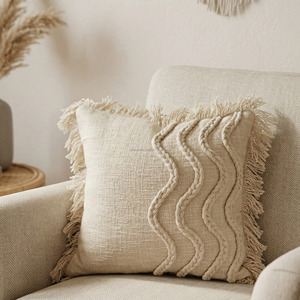 Handmade Luxury Woven Pillow Sham Indian Wholesale Decorative Pillow <b>Cover</b> Soft Cotton Fabric Durable Zipper <b>Throw</b> Pillowcase - Product Image 4