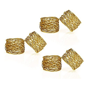 Anillos de Servilleta Geométricos Modernos de Hierro para Mesas de Boda, Cenas y Fiestas, Disponibles en Stock - Product Image 4