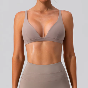 Soutien-gorge de sport confortable pour femme, sans dos, couleur unie, grande taille, haute qualité, idéal pour le fitness et le yoga - Product Image 6