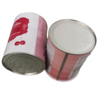 Boîte de conserve vide en métal pour pâte de tomate 500g Sauce chili boîtes de conserve en poudre de lait avec bouchon en plastique doré