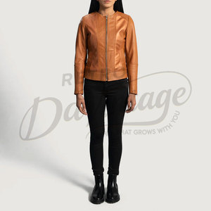 Premium Women Dark Green <b>Suede</b> Leather <b>Jacket</b> Slim Fit Soft Goat <b>Suede</b> Moto <b>Jacket</b> Elegant Collarless Casual Outerwear - Product Image 2