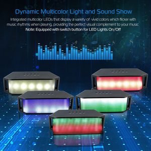 Altoparlante Wireless LED Multicolore Dinamico con Lettore USB/MMC, Ingresso Aux, Radio FM Portatile Vivavoce per Feste, Campeggio e Viaggi - Product Image 3