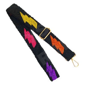 สายกระเป๋าลูกปัดสีดำปรับได้อุปกรณ์เสริมแฟชั่นพร้อมรูปทรงและการออกแบบที่กำหนดเองสายคล้องกระเป๋าลูกปัด - Product Image 1