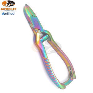 Coupe-ongles professionnel en acier inoxydable robuste, multicolore arc-en-ciel, à ressort, pour les ongles épais, incarnés et durs des doigts de bébé - Product Image 5