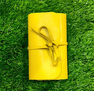 Fine Yellow Cow Leather <b>A6</b> Journal Protector Handcrafted Tanned Hide Notebook Cover Executive Stationery Travel Folder Organizer - Product Image 4