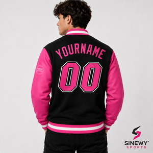 Chaqueta Varsity Negra Personalizada para Hombre, con Nombre y Número, Impresión por Transferencia de Calor, Ropa Deportiva Casual de Otoño - Product Image 3