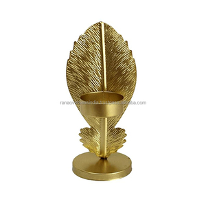 Portavelas de hierro chapado en oro con clase, calidad superior, perfecto para bodas, hogar y eventos en diversos tamaños y estilos - Product Image 2
