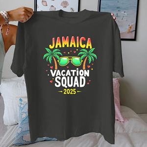 JAMAICA Vacation squad 2025 Camiseta de algodón puro Mujer ajuste cómodo - Product Image 2