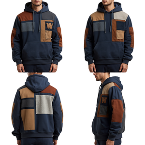 Sudadera con Capucha Premium para Hombre, Estilo Universitario, Tejido Grueso, con Parches de Chenilla en Relieve y Construcción de Felpa de Algodón de Lujo - Product Image 4