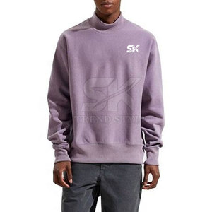 Custom Printed Logo Custom Size Sweatshirts For <b>Men</b> Pakistan Manufacture Wholesale <b>Turtle</b> <b>Neck</b> Plain Sweatshirts - Product Image 3