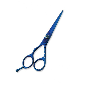 Ciseaux de barbier professionnels bleus en acier inoxydable, ciseaux de coupe de cheveux réutilisables pour droitiers, ciseaux de coiffure personnalisables avec logo, haute qualité - Product Image 6