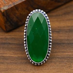 Chrome Diopside Gemstone Ring 925 Sterling Silver Handmade Jewelry Natural Diopside Ring Gift For Mother Women - Product Image 2