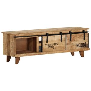 Soporte para TV de Madera Maciza de Mango en Varios Tonos de Madera Natural de 47.2 Pulgadas - Product Image 5