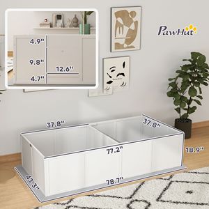 Caja de Parto para Perros Medianos y Pequeños de 77 x 38 x 19 Pulgadas con Almohadilla Impermeable y Puerta Ajustable, Casas y Muebles para Mascotas - Product Image 2