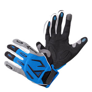 Gants de course antidérapants en polyester à doigts complets, noirs et vert fluo, compatibles écran tactile, unisexe, pour motocross et cyclisme, fermeture à enfiler - Product Image 3