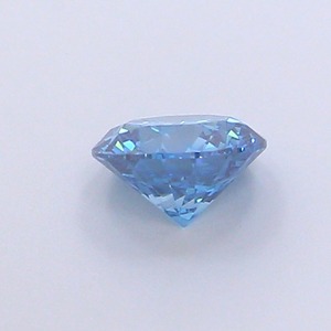 Diamant CVD de laboratoire taille ronde, 1,09 carat, couleur bleu vif fantaisie, clarté VS2, polissage excellent, pierre brute de qualité supérieure pour bague - Product Image 2
