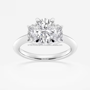 Anillo de oro de 14 quilates para mujer, estilo Vintage, IGI/GIA Lab, patrón de corazón de diamante de corte ovalado para regalo de fiesta de aniversario de compromiso - Product Image 5