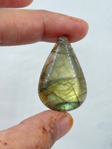 Natural Labradorite Gemstone Genuine Stone Green Shady <b>Colour</b> Pear <b>Shape</b> 33.06Cts For Jewelry Making - Product Image 1