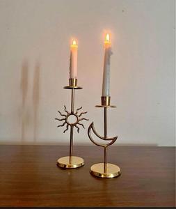 Elegant Brass <b>Candle</b> <b>Sticks</b> Set with Decorative <b>Holders</b> For Table Centerpiece Home Decoration Restaurant Wedding Party Event Use - Product Image 5