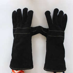 Guantes de Seguridad de Cuero Vacuno Resistentes al Calor, Modelo Largo, Color Rojo, para Soldadura, Gran Venta - Product Image 5