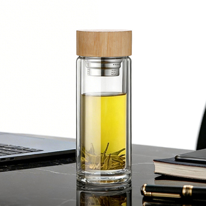 Bouteille <span class=keywords><strong>d</strong></span>'eau en verre borosilicate avec infuseur à thé, double paroi, écologique, pour cadeaux <span class=keywords><strong>d</strong></span>'affaires - Product Image 3