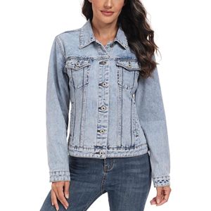 Prendas de abrigo informales ligeras para mujer, ropa de calle elegante, chaqueta vaquera con diseño de botón clásico para la comodidad de otoño e invierno - Product Image 4