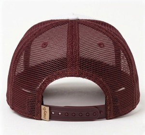Casquette Trucker en Maille Blanche et Bordeaux Meyba Sports, Visière Courbée Ajustable, Style Décontracté Streetwear, Respirante, pour Activités de Plein Air - Product Image 3