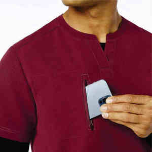 Uniforme Médico Cómodo de Spandex de Alta Calidad, Uniforme de Trabajo de Manga Corta para Mujeres y Hombres, Traje de Enfermera de Hospital - Product Image 3