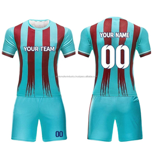 Uniformes de Fútbol Personalizables, Transpirables y Ligeros, Conjuntos de Ropa Deportiva, Pantalones Cortos 100% Poliéster, Impresión Personalizada OEM - Product Image 1