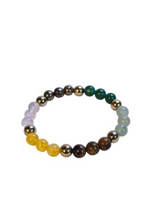 Bracelet perlé en pierres précieuses polies, aimant d'argent, vente en gros, bijoux en agate pour cadeau, achetez Dhan Yog chez Amayra Crystal Exports India - Product Image 2