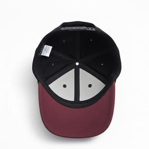 Casquette de baseball en daim avec logo personnalisé, luxe noir et bordeaux, style vintage, sportive, ajustable, chapeau de sport - Product Image 6