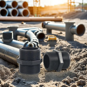 Conexión de Tubería de PVC de Bajo Costo C-Way, Fabricación OEM/ODM, Superficie Lisa, Rosca Macho BSP de Plástico, Niple Hexagonal para Suministro de Agua - Product Image 5