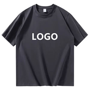 Wholesale Custom Thick Collar 100% Cotton <b>T</b>-<b>shirt</b> with Custom Logo <b>White</b> Solid Box <b>Blank</b> Men Tee Black Boxy Fit <b>T</b>-<b>Shirt</b> for Men - Product Image 1
