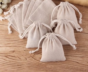 Polyester/Cotton Printed Drawstring <b>Seed</b> Bag Natural Color Eco Friendly Water Resistant Durable Reusable Small Pouch for <b>Storage</b> - Product Image 3