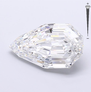 Diamant de laboratoire CVD LG 772678531 ROYAL GEMS, certifié IGI, 5,03 carats, taille poire nonagon, couleur D, clarté VVS1, pour la fabrication de bijoux - Product Image 2