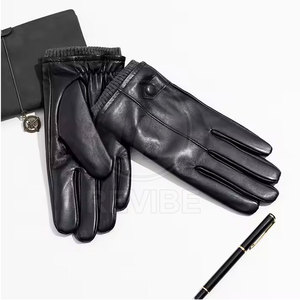 Premium Quality Winter Daily Use Plain <b>Touch</b> <b>Screen</b> Leather <b>Gloves</b> with Fur Lining Wholesale Price for Online Sale - Product Image 5