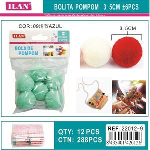 Pallina Pompon ILAN 3,5 cm Morbida per Decorazioni Artigianali e Progetti Fai-da-Te - Product Image 3