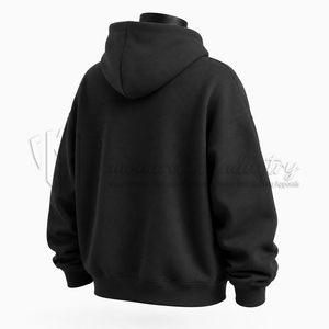 Sweat-shirt à capuche noir pour homme, coupe classique, en molleton de coton, style streetwear décontracté, pour l'automne - Product Image 4