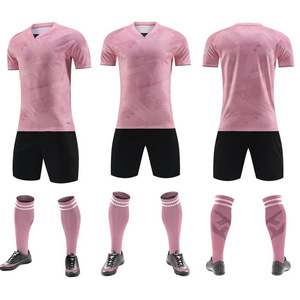 Custom Soccer Uniform Kit Men Football Jersey Set Quick Dry Breathable Teamwear V Neck Short Sleeve with Shorts <b>Socks</b> - Product Image 2