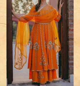 LATEST--& BEAUTIFUL--KURTA with GARARA---Dress for Party-wear-dress with Beautiful--applique work for Party/ Wedding =2021. - Product Image 1
