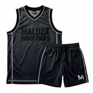 Ensemble de shorts et maillot de basket-ball professionnel, respirant, en mesh, uniforme d'équipe personnalisé, Maluza Industries Elite Court Sport Wear - Product Image 1