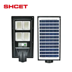 CET-280A Light Control time control solar street lamp 100W 200W 300W square School integrated solar street light all in one