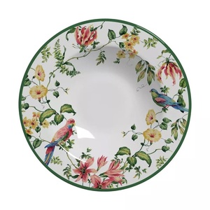 Plateau en fer émaillé fait main tendance pour table à manger, richement illustré, pratique, avec motifs personnalisables - Product Image 6