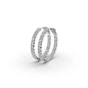 Pendientes de Aro Redondos con Diamantes de Laboratorio de 2.00ct, Joyería de Diamantes Audaz y Elegante - Product Image 5